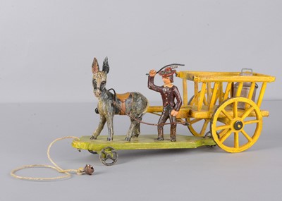 Lot 201 - A late 19th century German donkey hay cart with drover