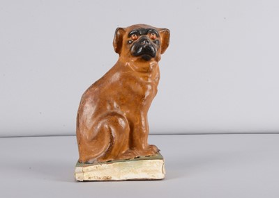 Lot 213 - A second half of the 19th century Thüringen pug dog squeak toy