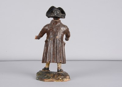 Lot 247 - A mid 19th century Rhöner carved wooden Rhönwackler (nodder) man in tricorne hat