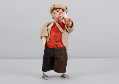 Lot 290 - A late 19th century German clockwork drunk man