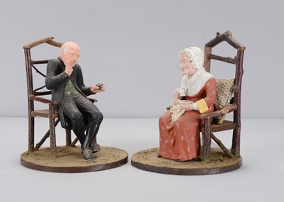 Lot 322 - A mid to late 19th century Thüringen Derby and Joan elder couple