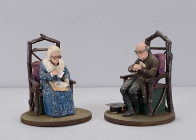 Lot 323 - A mid to late 19th century Thüringen Derby and Joan elder couple nodders