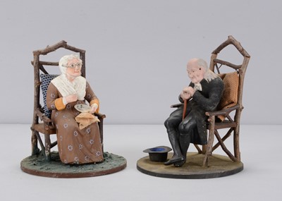 Lot 324 - A mid to late 19th century Thüringen Derby and Joan elder couple