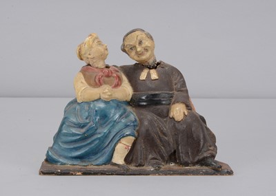 Lot 340 - A mid to late 19th century Thüringen monk and praying woman nodder