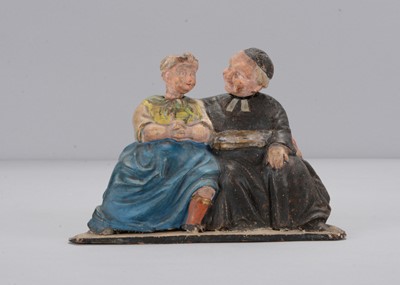 Lot 345 - A mid to late 19th century Thüringen monk and praying woman nodder