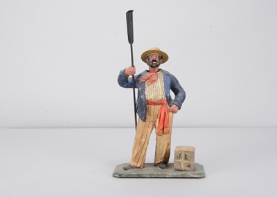 Lot 375 - A mid 19th century Thüringen papier-mâché Waterman or sailor nodder