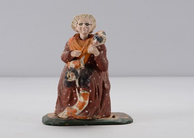 Lot 411 - A mid 19th century Thüringen Old Dame Trot and her Comical Cats nodder