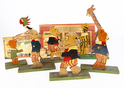 Lot 26 - Eight Tiger Tim and the Bruin Boys two-dimensional painted wooden figures