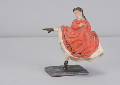 Lot 428 - A mid 19th century Thüringen swing body composition dancing girl