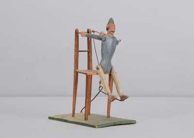 Lot 437 - A mid 19th century Thüringen acrobat toy