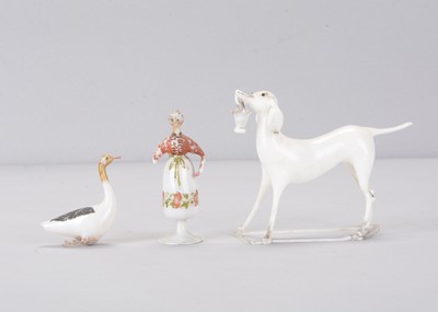 Lot 462 - Three 19th century Lauscha milk glass ornaments