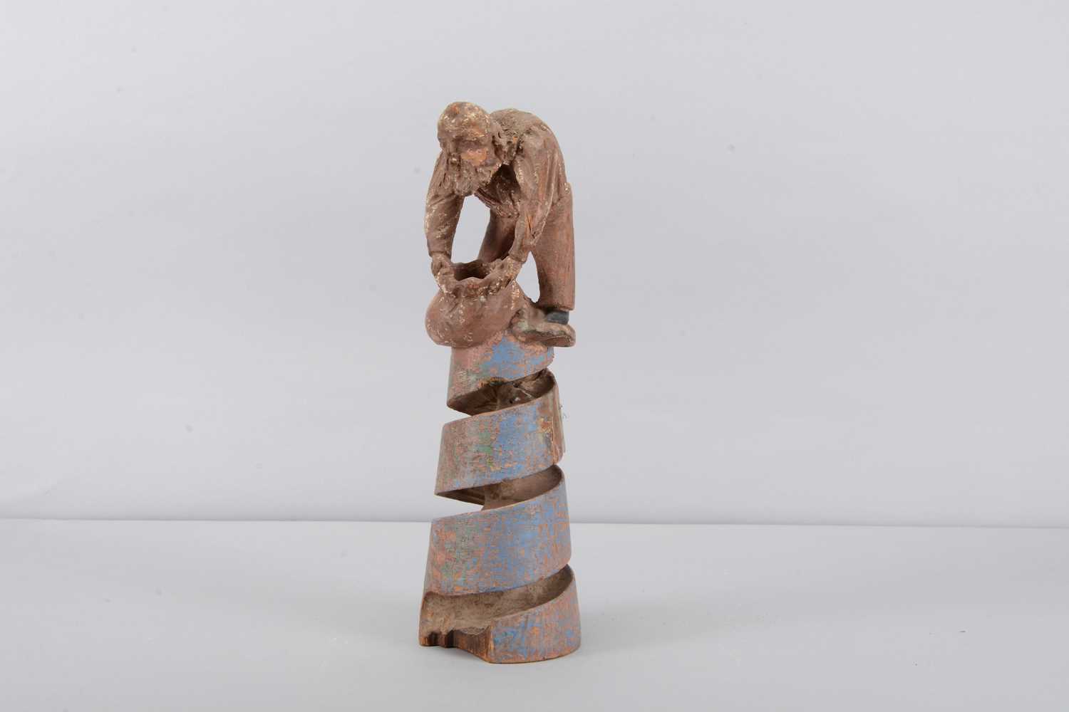 Lot 469 - A mid 19th century Kakelorum marble game tower with figure