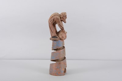 Lot 469 - A mid 19th century Kakelorum marble game tower with figure