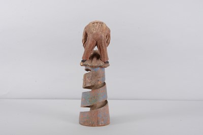 Lot 469 - A mid 19th century Kakelorum marble game tower with figure