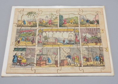 Lot 479 - An early 19th century dissected puzzle The Progress of Tea