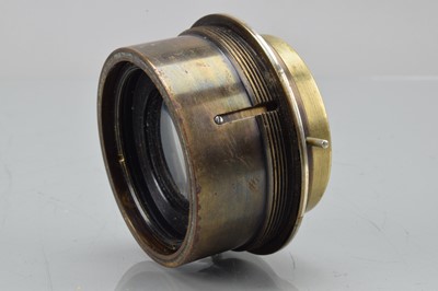 Lot 9 - An E Krauss Paris Zeiss 16.5cm f/4.5 Tessar Brass Lens