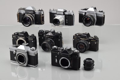 Lot 42 - A Tray of Eastern Bloc SLR Cameras