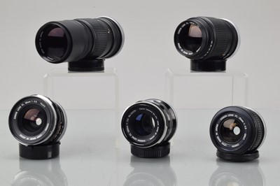 Lot 53 - Five Canon FL Lenses