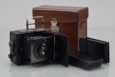 Lot 55 - A Zeiss Ikon ICA Minimum Palmos Strut Folding Plate Camera