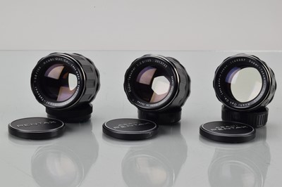 Lot 79 - Three Asahi Super Takumar 105mm f/2.8 Lenses