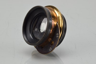 Lot 110 - A Ross No. 4 Wide Angle Symmetrical (6In) Brass Lens