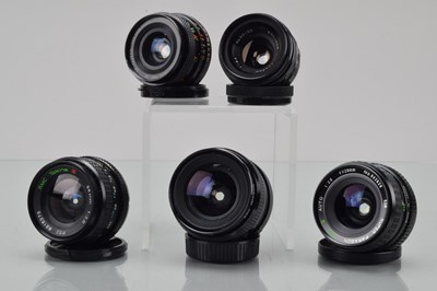 Lot 116 - Five Wide Angle Lenses