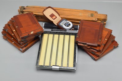 Lot 160 - Mahogany & Brass and Camera Accessories