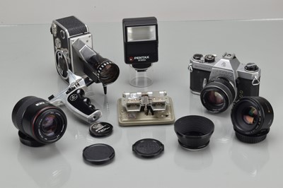 Lot 211 - A Pentax SP F SLR Camera and Other Items