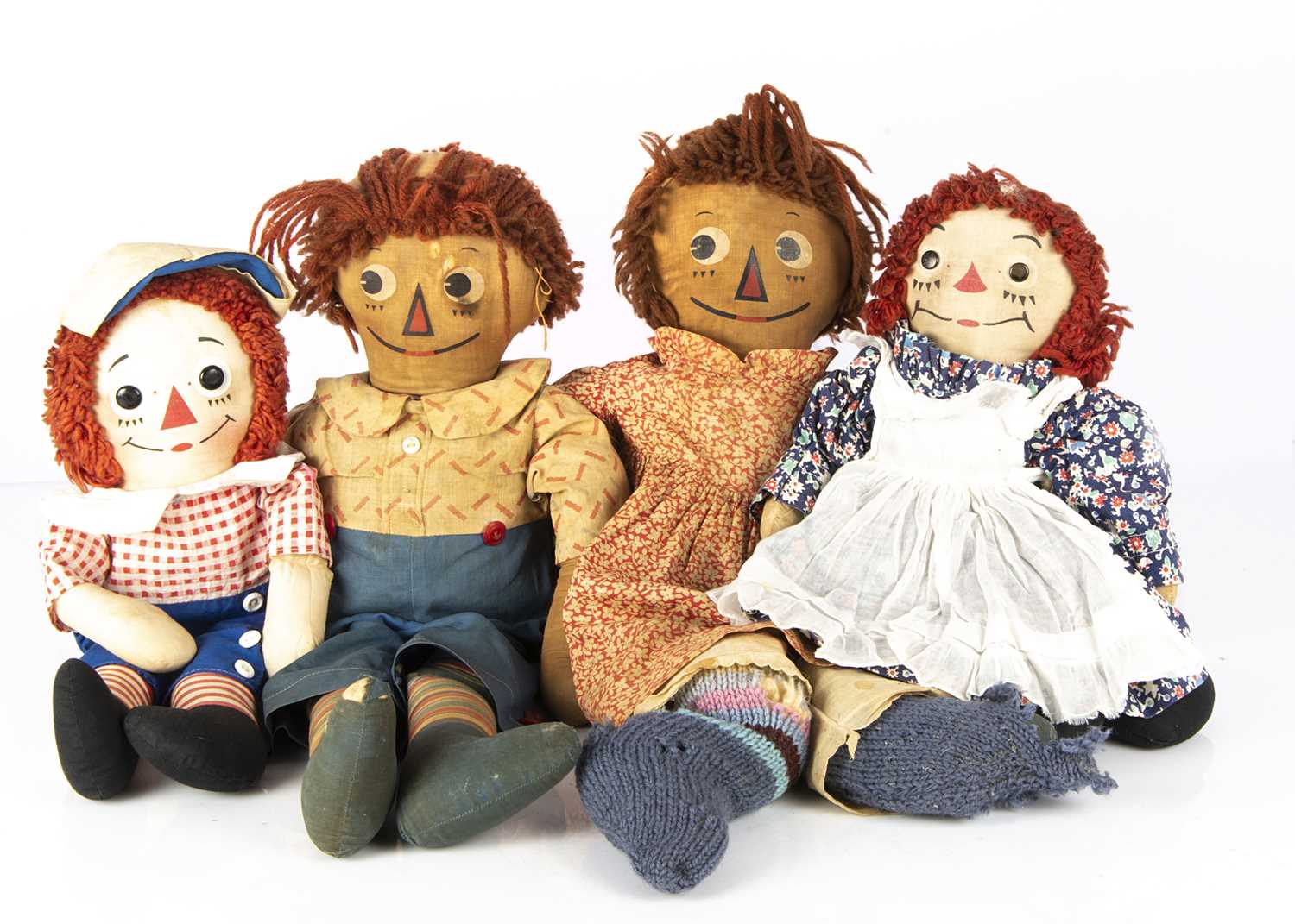 Lot 60 - Johnny Gruelle’s Raggedy Ann and Andy cloth dolls