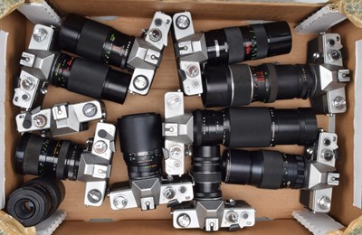 Lot 295 - Ten Praktica SLR Cameras