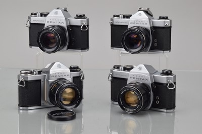 Lot 386 - Four Asahi Pentax SLR Cameras