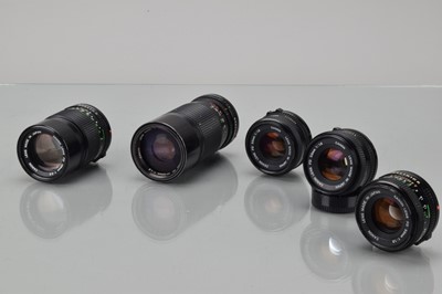 Lot 398 - A Group of Canon FD Lenses