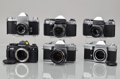 Lot 441 - A Tray of Praktica SLR Cameras