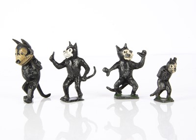 Lot 79 - Hollow-cast lead Felix the Cats late 1920s