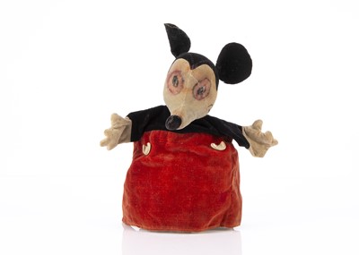 Lot 124 - An unusual Chad Valley Walt Disney and Ub Iwerkes’ Mickey Mouse hand puppet 1930s
