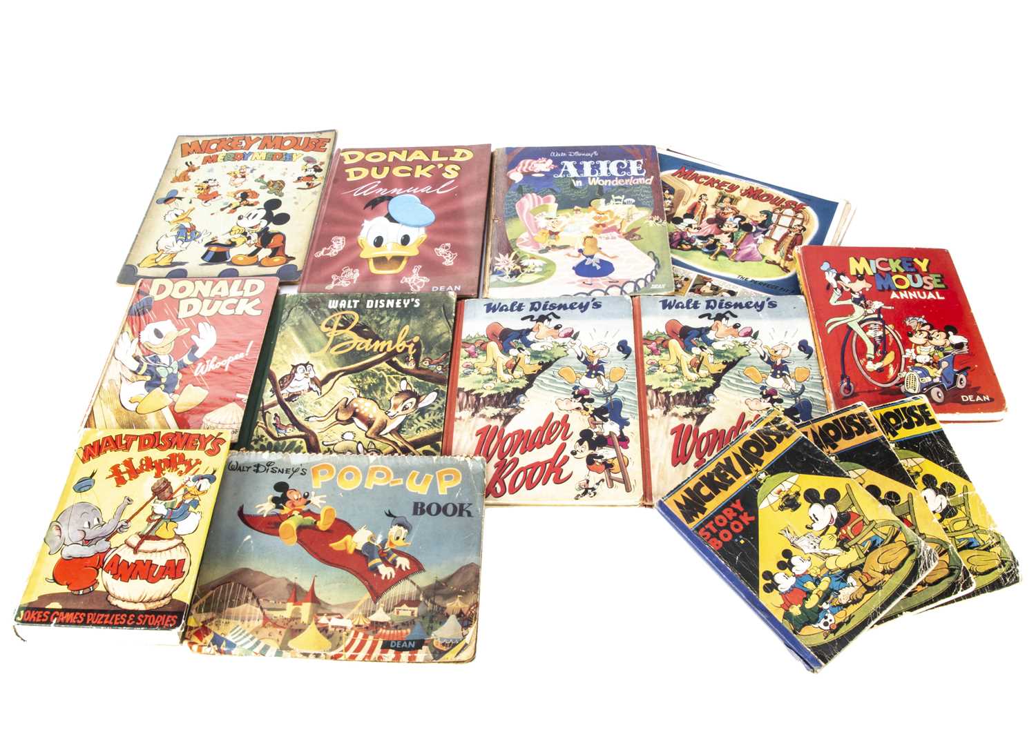 Lot 132 - 1930s to 1960s Walt Disney Mickey Mouse and other character books and annuals
