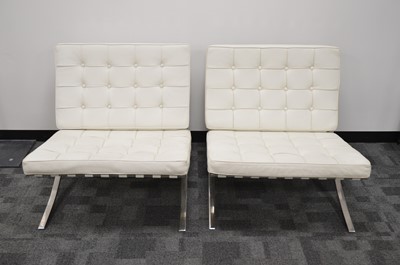 Lot 423 - After Ludwig Mies Van De Rohe a pair of Barcelona style chairs