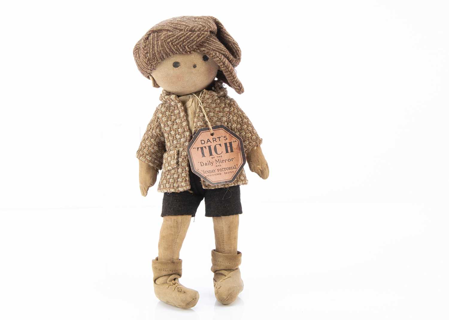Lot 153 - A rare Chad Valley Dart’s Tich cloth doll early 1930s