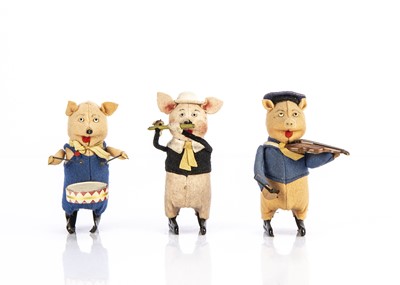 Lot 171 - Schuco clockwork Walt Disney’s Silly Symphony The Three Little Pigs 1930s