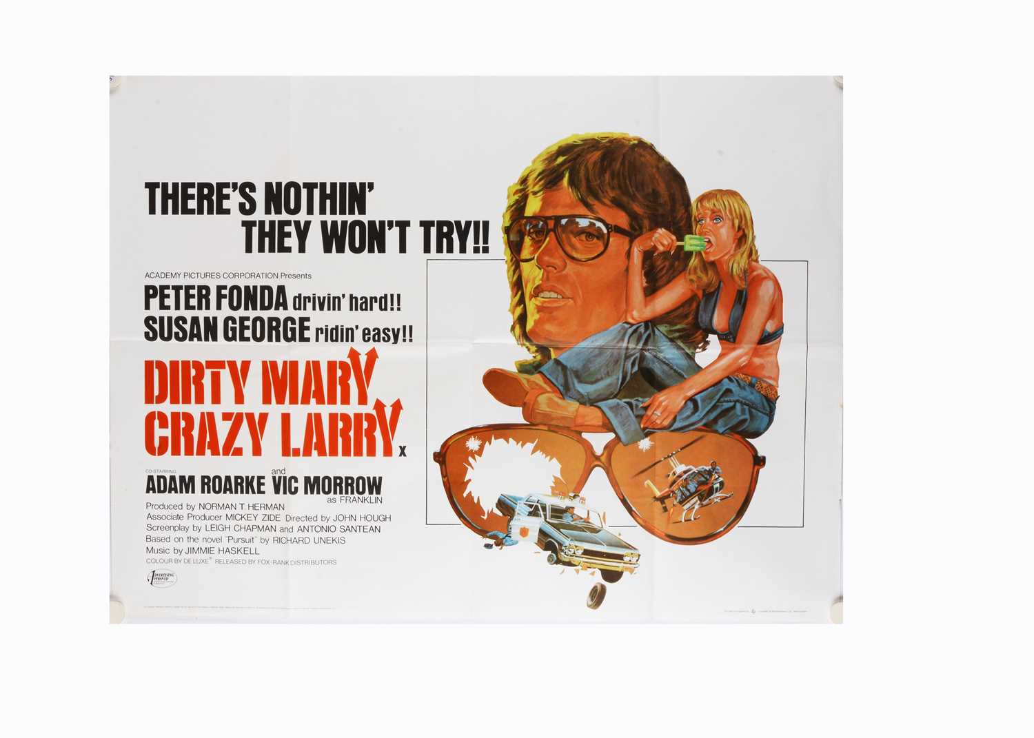 Lot 442 - Dirty Mary Crazy Larry (1974) UK Quad Poster