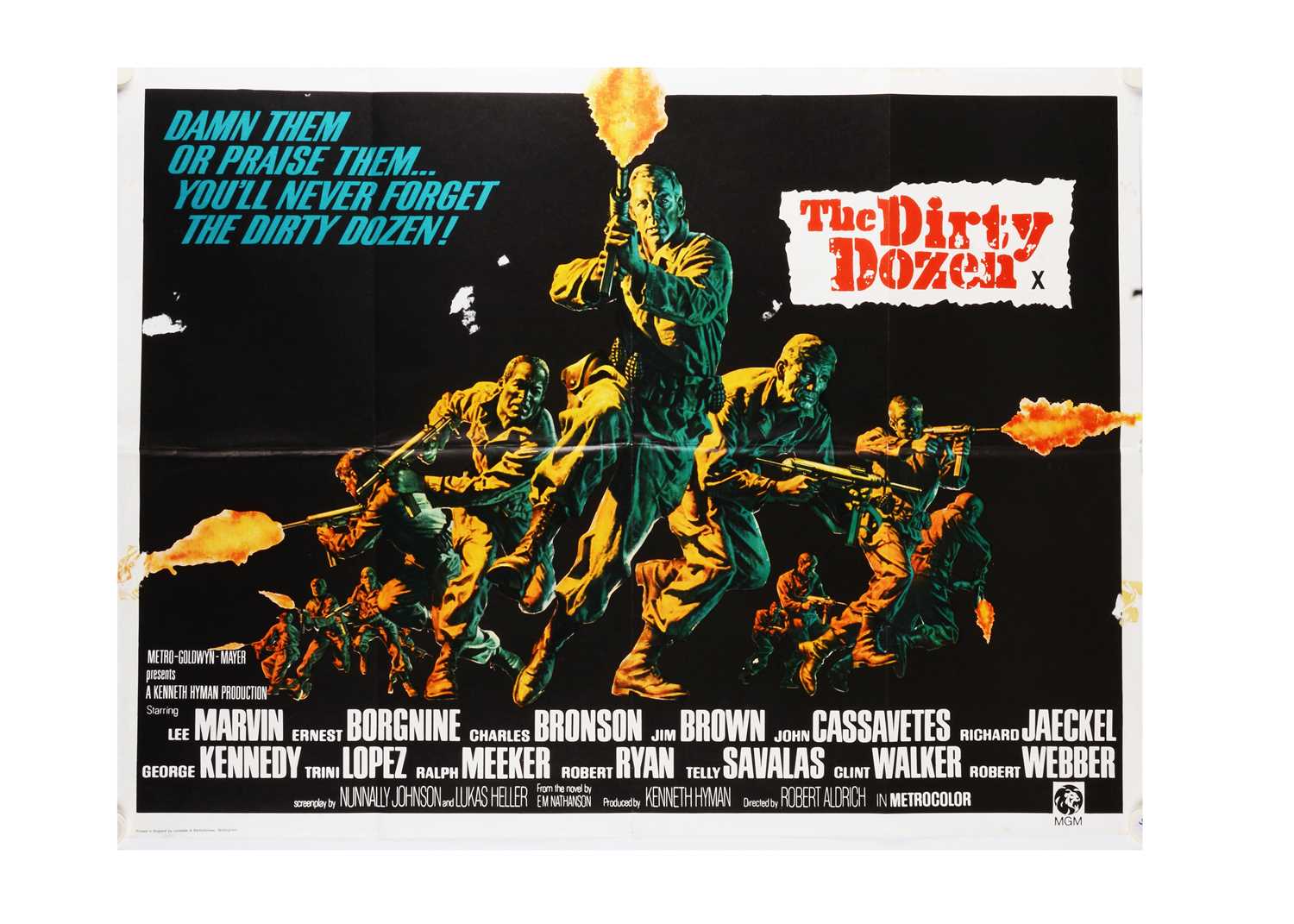 Lot 470 - The Dirty Dozen (1967) Quad Poster