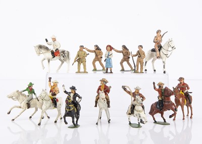 Lot 194 - Golden Age of Cowboys and Indian 1940s-60s - hollow-cast lead personality Cowboys