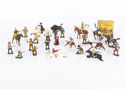 Lot 196 - Golden Age of Cowboys and Indian hollow-cast lead cowboys