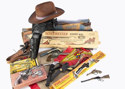 Lot 200 - Golden Age of Cowboys and Indian toy guns