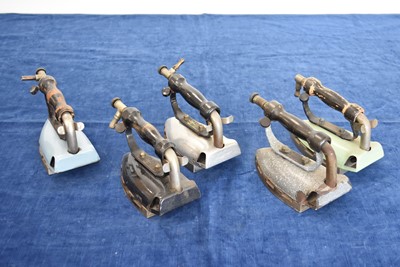 Lot 34 - A group of five A Kendrick & Sons Ltd 'GLC' irons