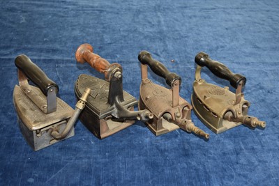 Lot 37 - Four Vintage Gas Irons