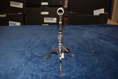 Lot 62 - A small plated Goffering Iron