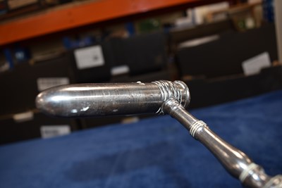 Lot 62 - A small plated Goffering Iron