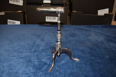 Lot 62 - A small plated Goffering Iron