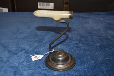 Lot 65 - A Kenrick & Sons Enamel Barrelled Goffering Iron